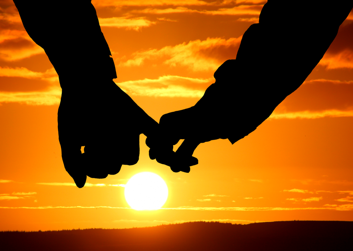 pair, sunset, mood